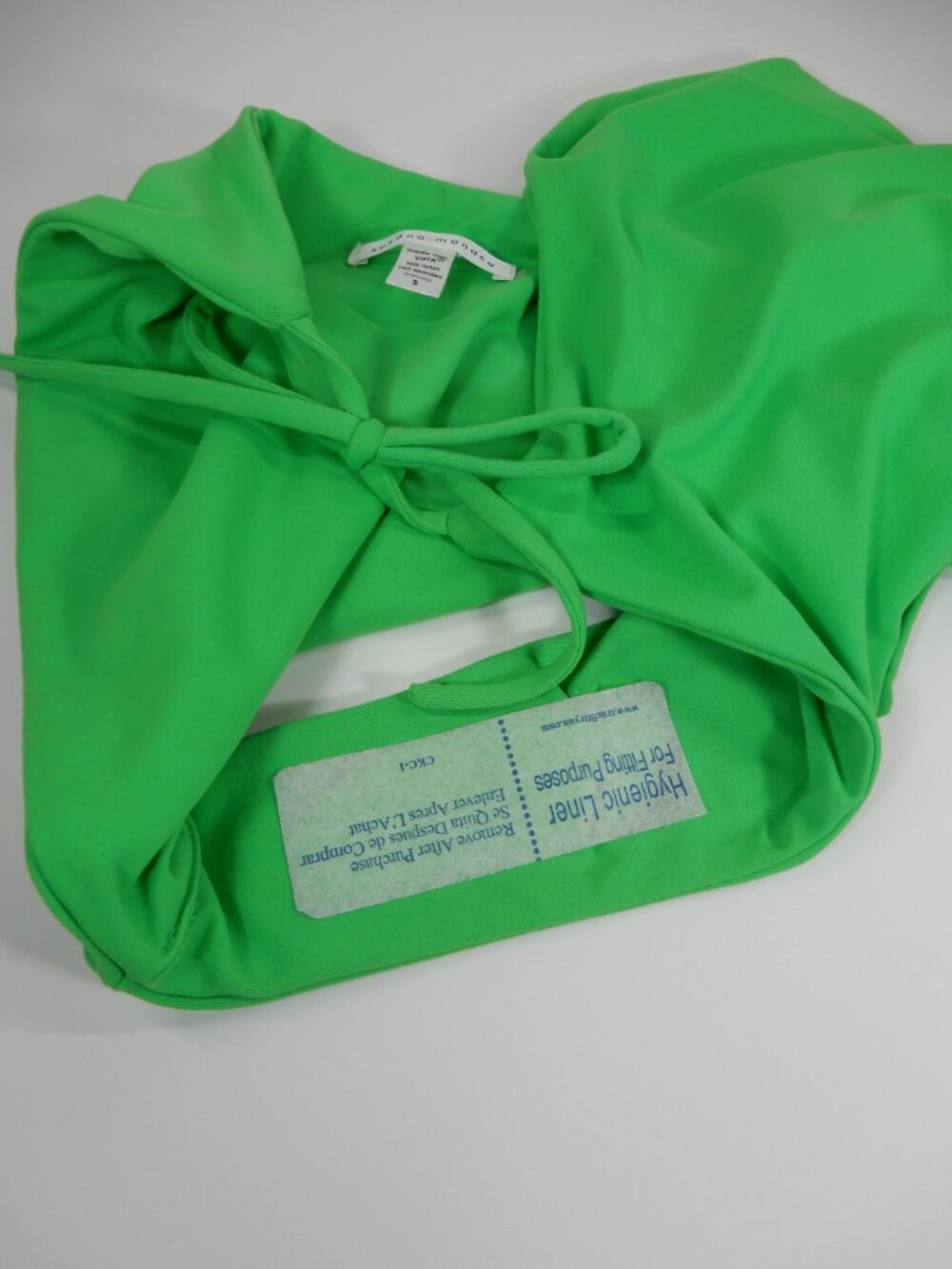 Susana Monaco Tie Back One Piece Monokini Cutout Swimsuit Size S Green NEW - Picture 8 of 8